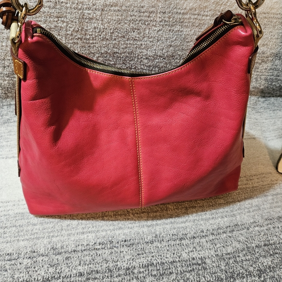 Dooney & Bourke Vibrant Pink Leather Shoulder Bag - Picture 6 of 16